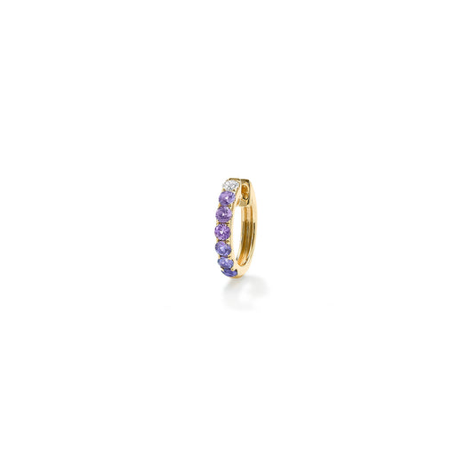 Midi Orb Hoop with Purple Sapphires