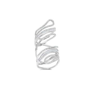 Hinged Diamond Paisley Ring