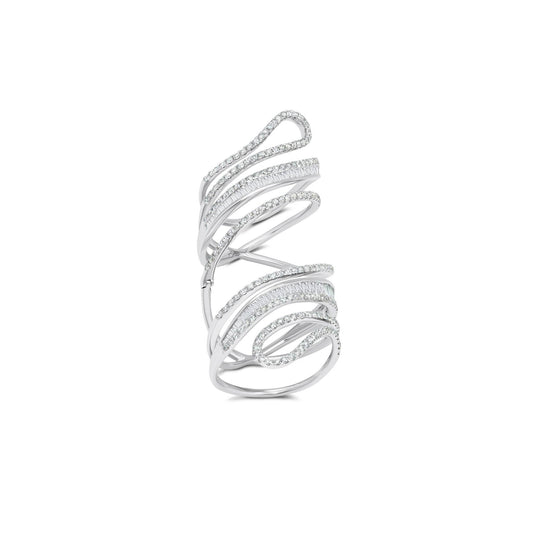 Hinged Diamond Paisley Ring