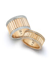 Clive Rose Gold Diamond Fluted Band Ring