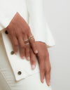 Clive Rose Gold Diamond Fluted Band Ring