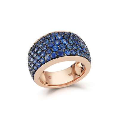 Lytton Pave Blue Diamond Wide Ring