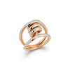Huxley 18K Rose Gold and Diamond Single Coil Link Ring
