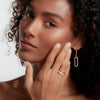 Thoby Rose Gold and White Diamond 2 Row Tubular Ring