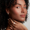 Thoby Rose Gold and White Diamond 2 Row Tubular Ring
