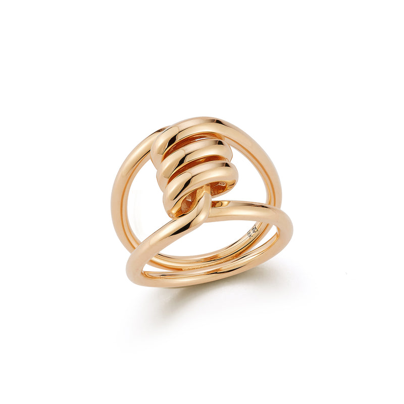 Huxley 18K Rose Gold Single Coil Link Ring