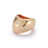 Rose Gold and Burnished Diamond Wave Ring