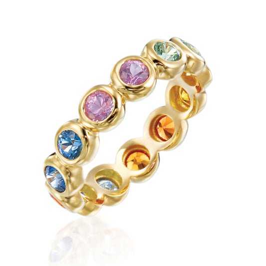 Multi Color Sapphire Moonlight Band