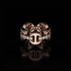 Dame Classic Tri-Link Ring with Diamond Bridges