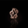 Dame Classic Tri-Link Ring with Diamond Bridges
