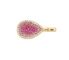 Identity Pommel Pear Link in Pink Sapphire and Diamonds