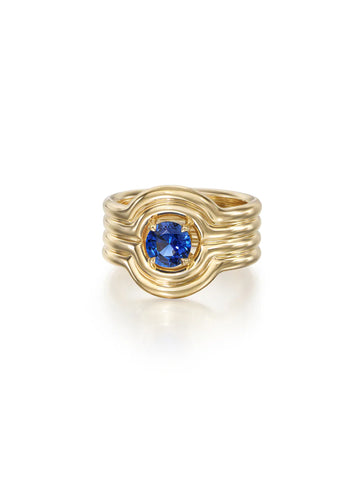 Rocky Rae Pinky Ring- Blue Sapphire