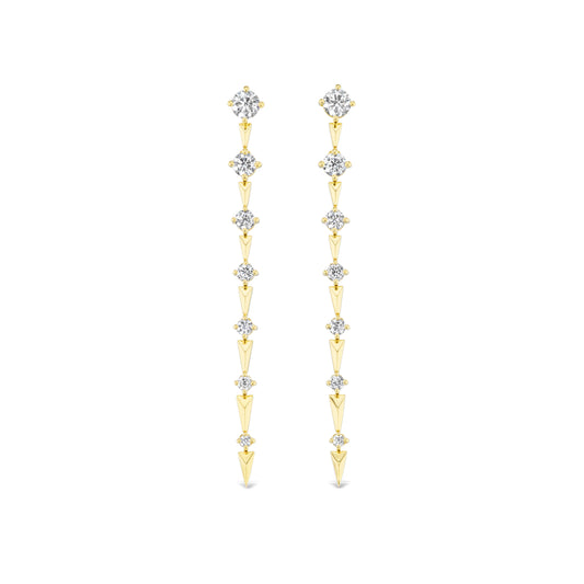 Long Diamond Gamma Earrings