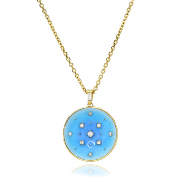 Luxe Lagoon Enamel Pendant