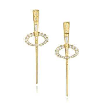Long Line Orbit Earrings