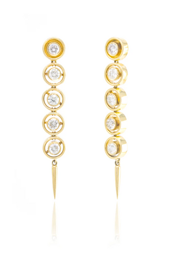 Shadow Fringe Earrings - Diamond