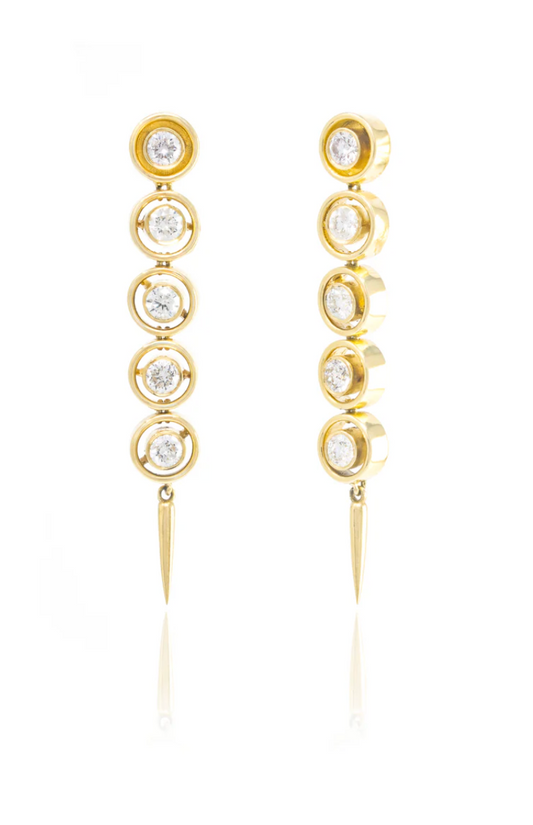 Shadow Fringe Earrings - Diamond