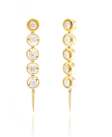 Fringe Earrings - Diamond