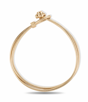 Gold Double Italian Nappa Leather Torque