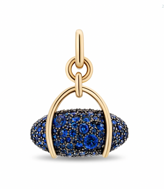 Large Vice Blue Sapphire Pendant