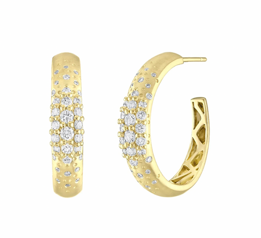Diamond Crescent Hoops