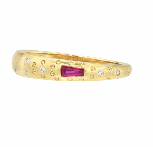Supernova Ruby Stacking Ring