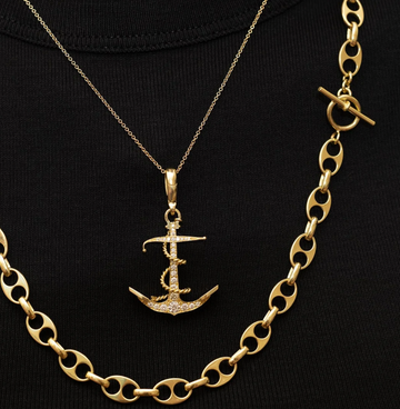 Mini Diamond Anchor Charm