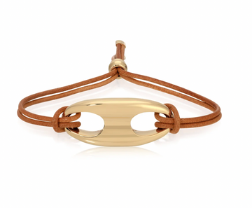 Large Nautical Link on Leather