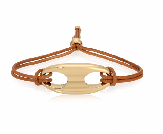 Large Nautical Link on Leather