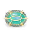 Evil Eye Chrysoprase Ombre Ring