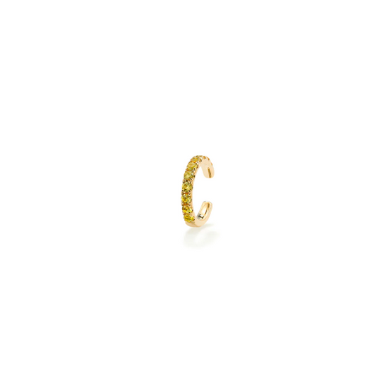 Medium Orb Earcuff with Orange Sapphires