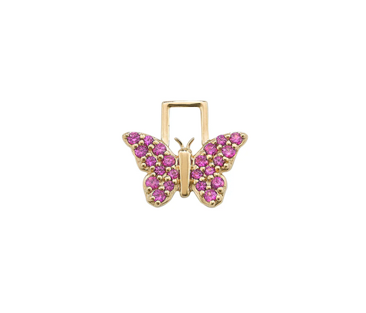 Butterfly EarWish with Pink Sapphires