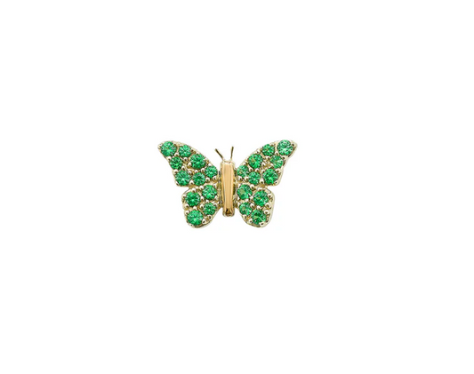 Butterfly Stud with Full Tsavorites