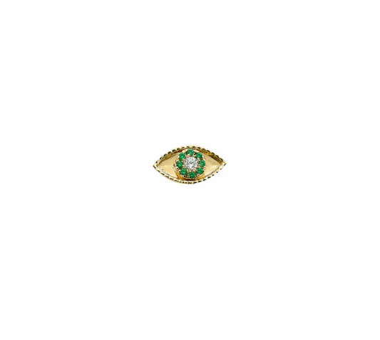 Third Eye Stud with Tsavorites and Diamond