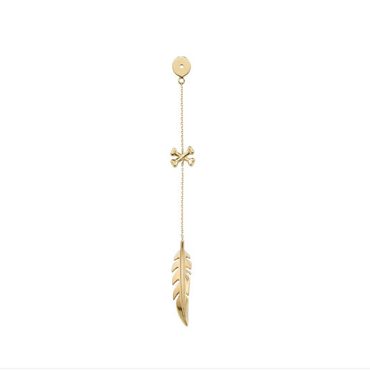 Feather Wishback with Crossbones