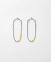 Diamonds On Single Chain Short Earrings