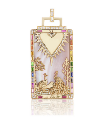 Gli Amanti Tarot Card Pendant