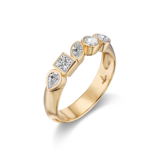 Multi-Shape Diamond Bezel Band