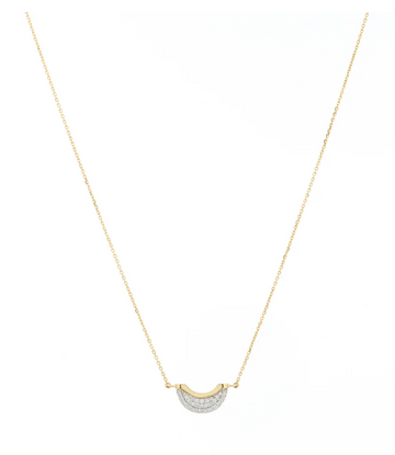 Luna Mini Diamond Pave Necklace