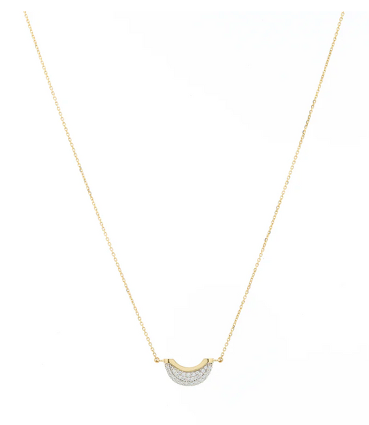 Luna Mini Diamond Pave Necklace