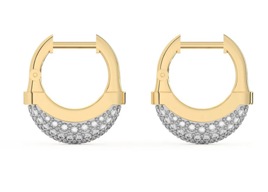 Luna Small Diamond Pave Hoops