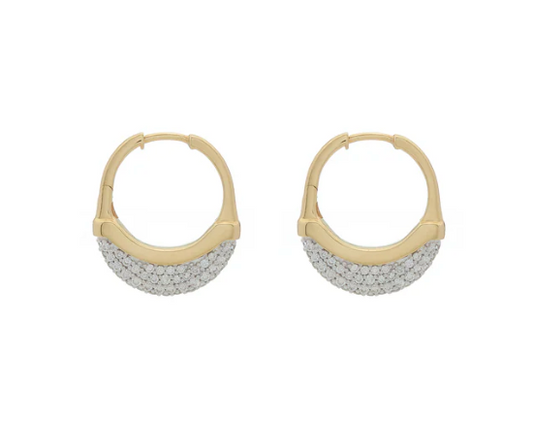 Luna Extra Small Diamond Pave Hoops