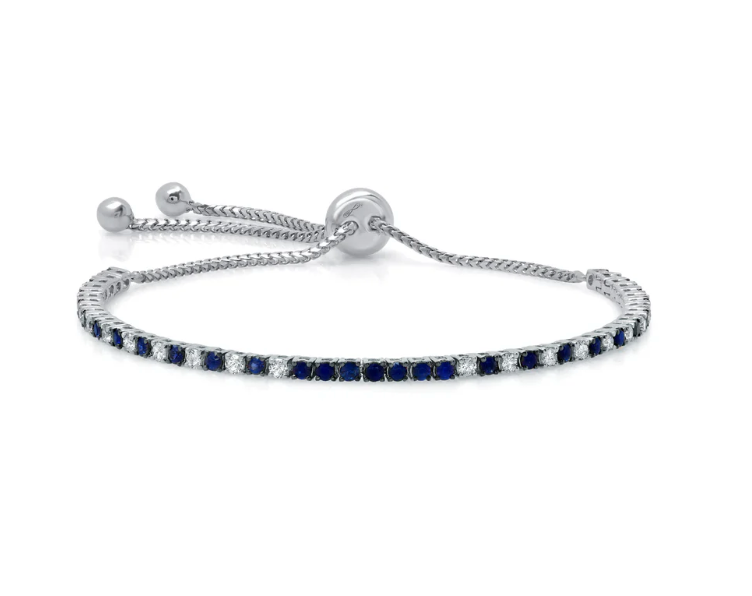Bolo Bracelet - Diamond and Sapphire