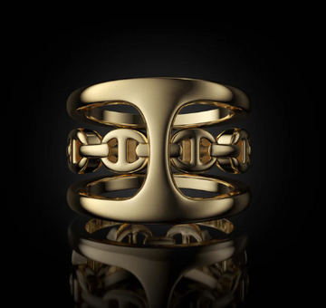 Phantom Clique Ring, Yellow Gold