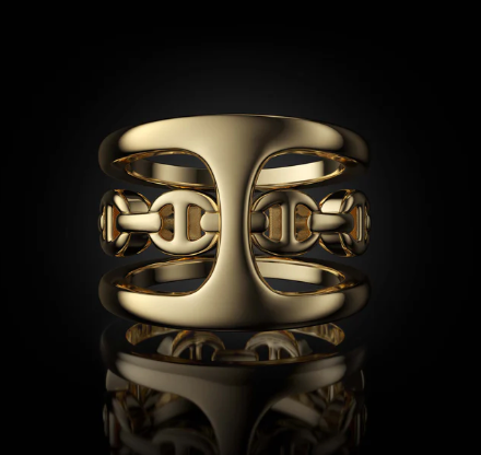 Phantom Clique Ring, Yellow Gold