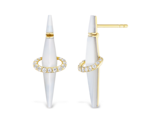 Mother of Pearl Line Earrings