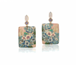 Pastel Hydrangea Marquetry Earring - Nantucket Exclusive