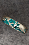 Shark Band (5mm) Green Rhodium