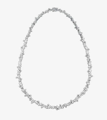 Bold Burst Diamond Tennis Necklace