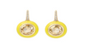 Arena Earrings with Citrine and Diamonds with Yellow Enamel
